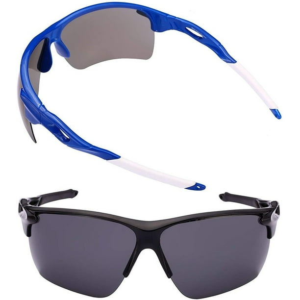 Active Men Sport Wrap Around Rectangular Beach Mirror Lens Sunglasses Fishing